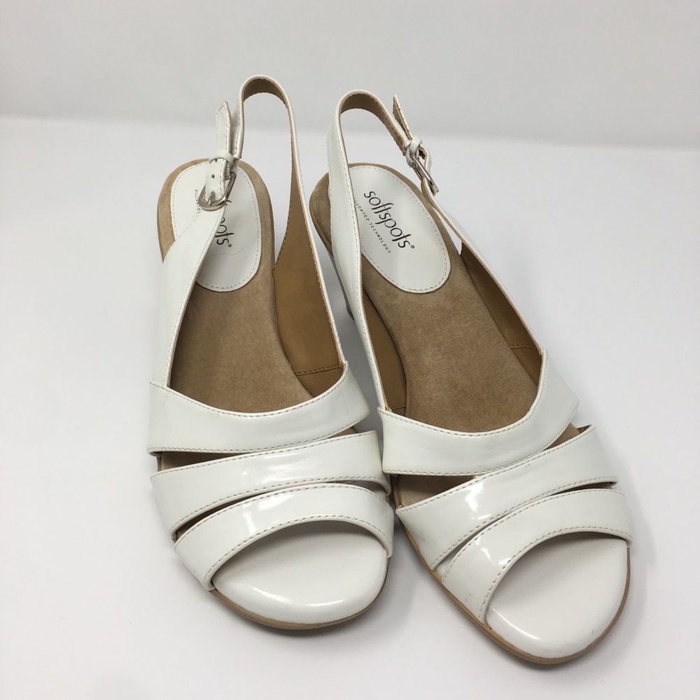 Softspots Pillowtop White Mid High Heels
